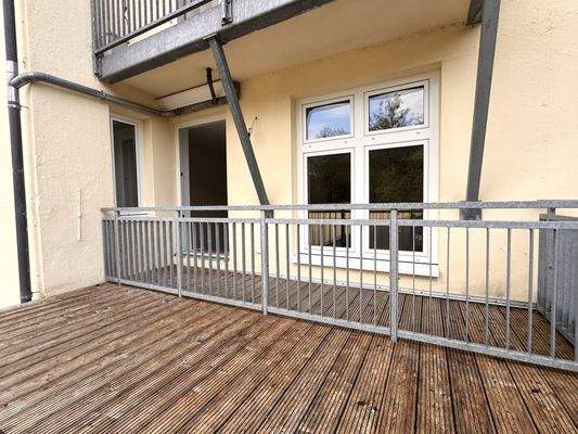 Balkon zum Gemeinschaftsgarten