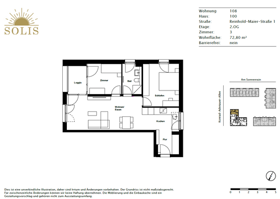 Grundriss Wohnungstyp 3A