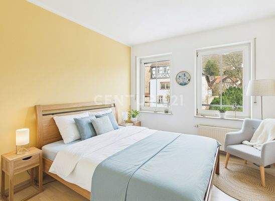 Beispiel Schlafzimmer mit neuer Einrichtung