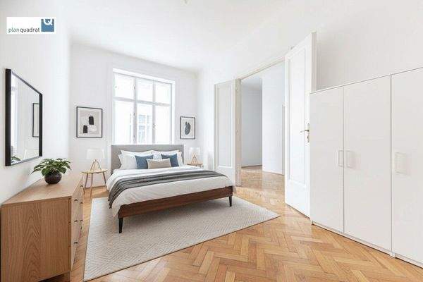 Zimmer 3 - Möblage ist KI-generiert und nicht Teil des Mietgegenstandes