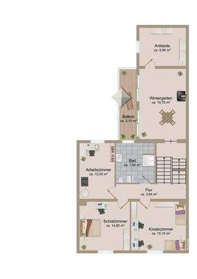 Grundriss Obergeschoss