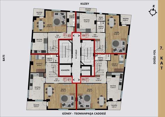 Flats on a Main Road near the Sea in Antalya Muratpaşa