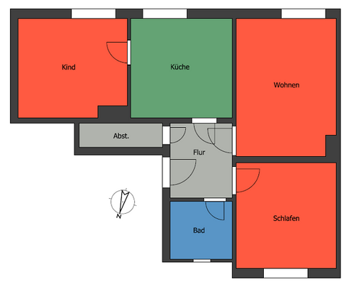 Grundrissskizze - Abweichungen möglich