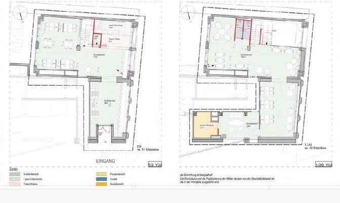 Bespielgrundrissplanung EG + 1.OG