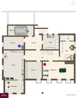 Illustrierter Grundriss KG