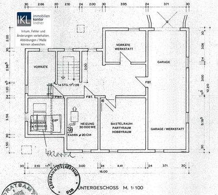 Grundriss UNTERGESCHOSS