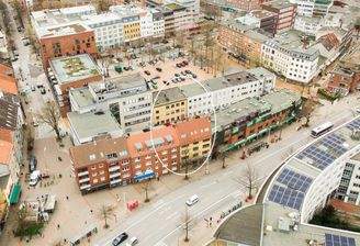 Luftbild mit Markierung