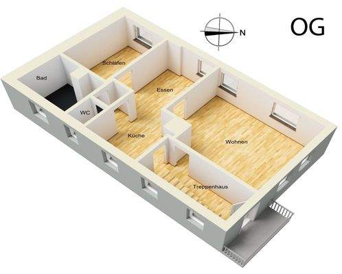 Nr. 12 Grundriss 1. OG 3D