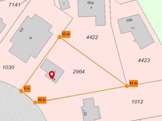 Maße (ca.) des Grundstücks