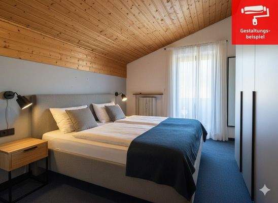 Schlafzimmer I Renovierungsbeispiel (KI-generiert)