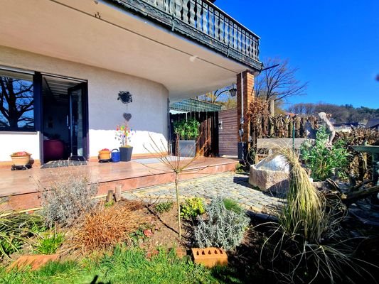 Terrasse der Gartenwohnung