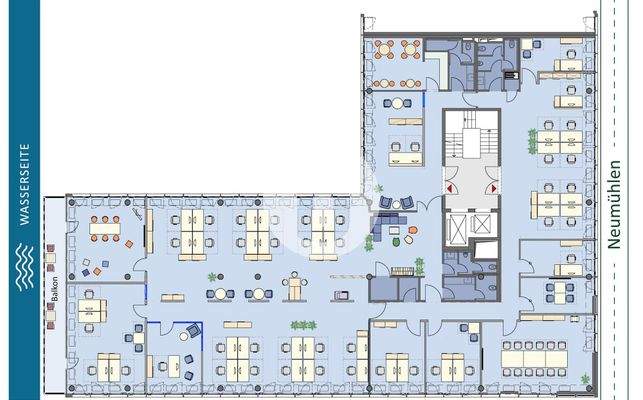 3. Obergeschoss mit ca. 730 m² - beispielhafte Raumaufteilung