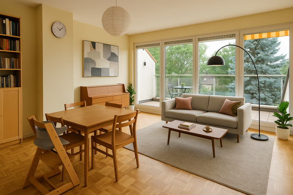 Wohnzimmer Ki generiert 