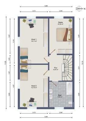 Grundriss Obergeschoss