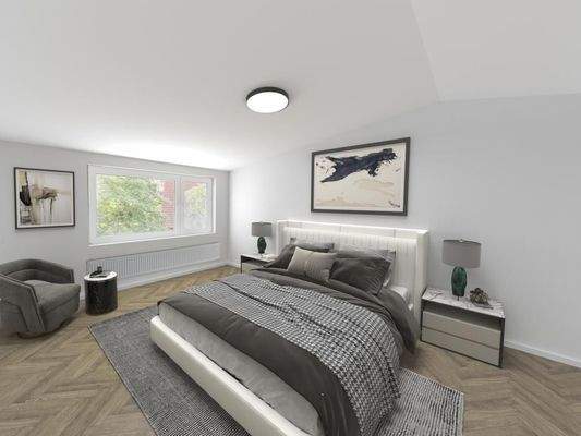 Schlafzimmer - Digitales Staging