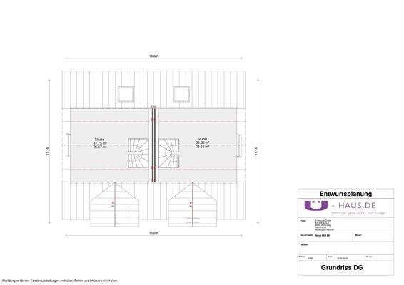 Grundriss Dachstudio