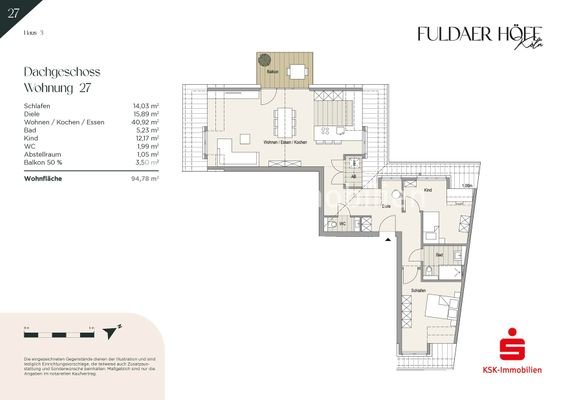 Grundriss Haus 3 Wohnung 27