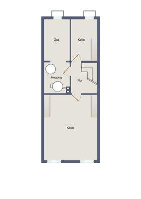 Der unverbindlicher Grundriss Keller