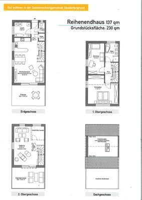 Grundriss Reihenendhaus