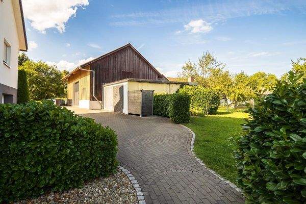 Blick auf die Scheune