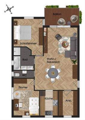 Grundriss - 1. Obergeschoss