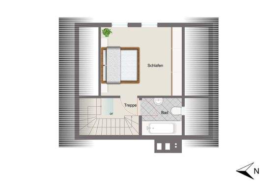Grundriss DG Einliegerwohnung