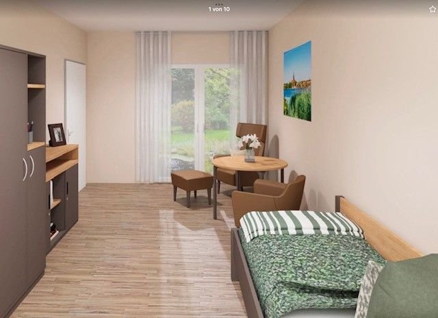 Bernau - 1-Zimmer-Seniorenwohnung mit EBK