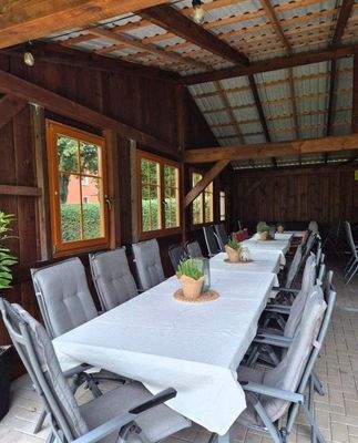 Carport als Partyraum