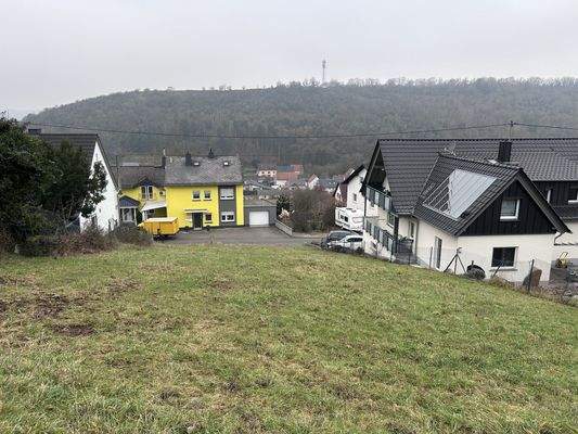 Monzingen_Grundstück von oben runter_Winter-Nebel