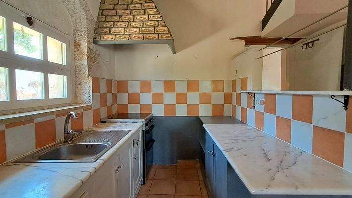 Kreta, Vamos: Traditionelle Steinvilla mit zwei Schlafzimmern, Garten und Erweiterungspotenzial