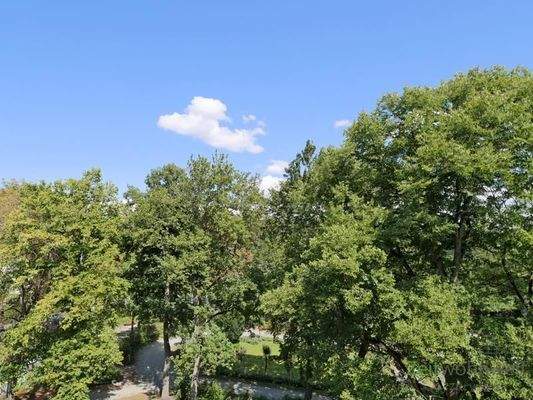 Blick aus dem Schlafzimmerfenster