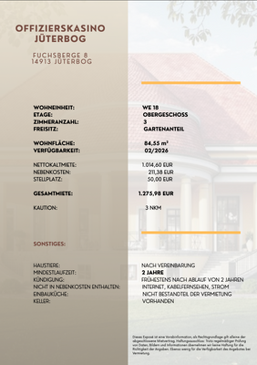 WE 18 Mietpreis