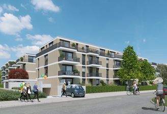 Wohngebäude mit Balkonen