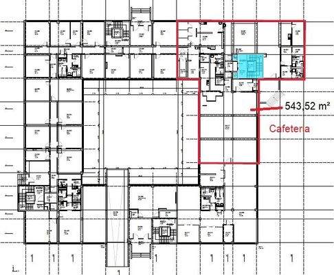 Grundriss EG Cafeteria