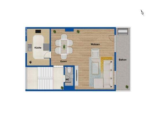 Erdgeschoss - rechtes Haus