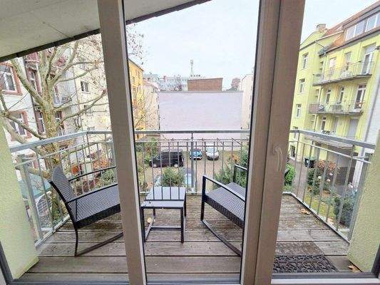 Blick auf den Balkon