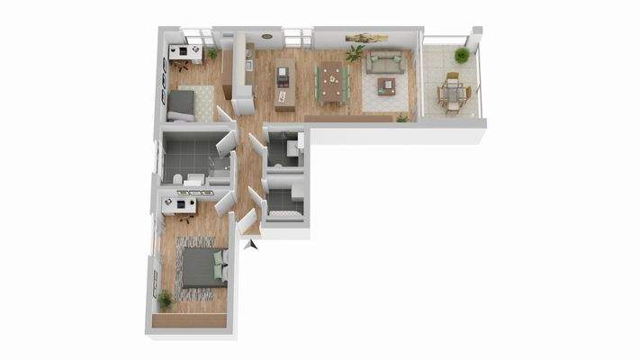 illustrierter Grundriss