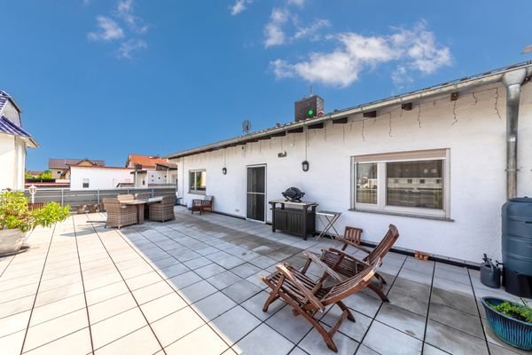 78 m² große Dachterrasse