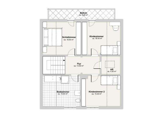 Grundriss Obergeschoss