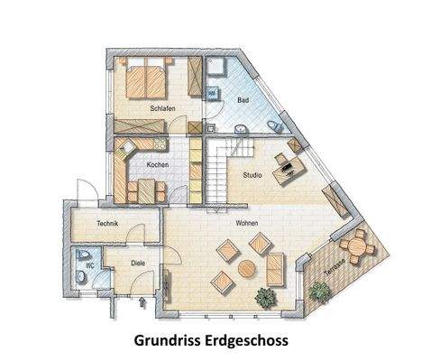 Grundriss im EG