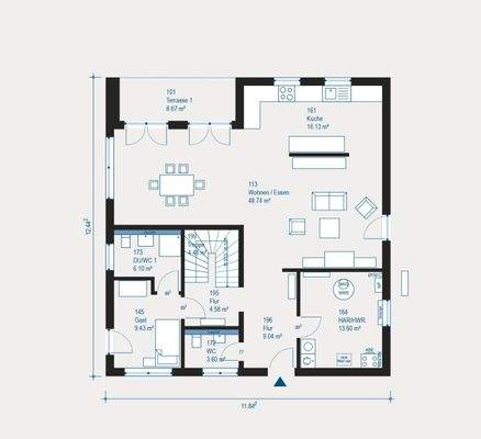 Moderne Familienwohnung
