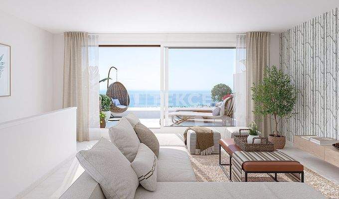 Sea View Townhouses with Private Garden in Mijas Malaga