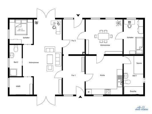 Grundriss (nicht maßstabstreu)