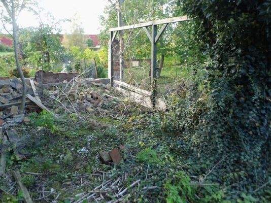 Ehmalige Terrasse hinter der Scheune