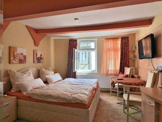 Blick ins Schlafzimmer