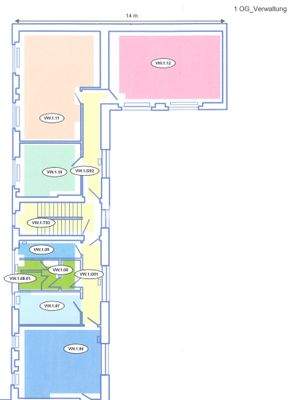 Grundriss 1. OG Bürogebäude