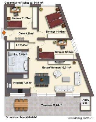 Grundriss ohne Maßstab