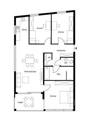 Grundriss ohne Maßstab