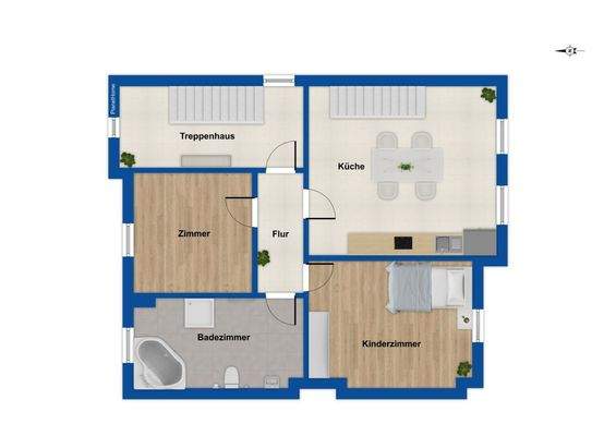 Grundriss Maisonette 1. Etage