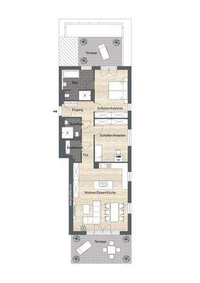 Grundriss EG WE03 links